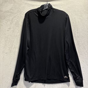 Hot Chillys Base Layer Turtleneck Shirt Black Men's XL Ski Snow Long Sleeve
